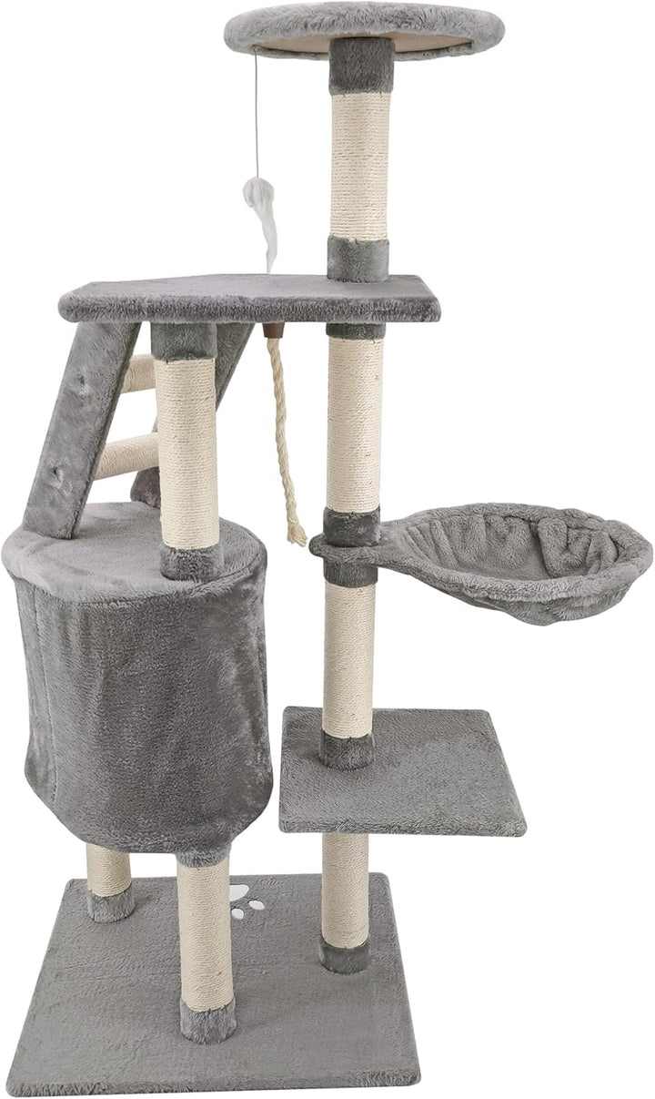 Beltom® KRATZBAUM KATZENKRATZBAUM KLETTERBAUM KATZENBAUM SPIELBAUM Park Spiele H. 120 cm - Grau, Gra