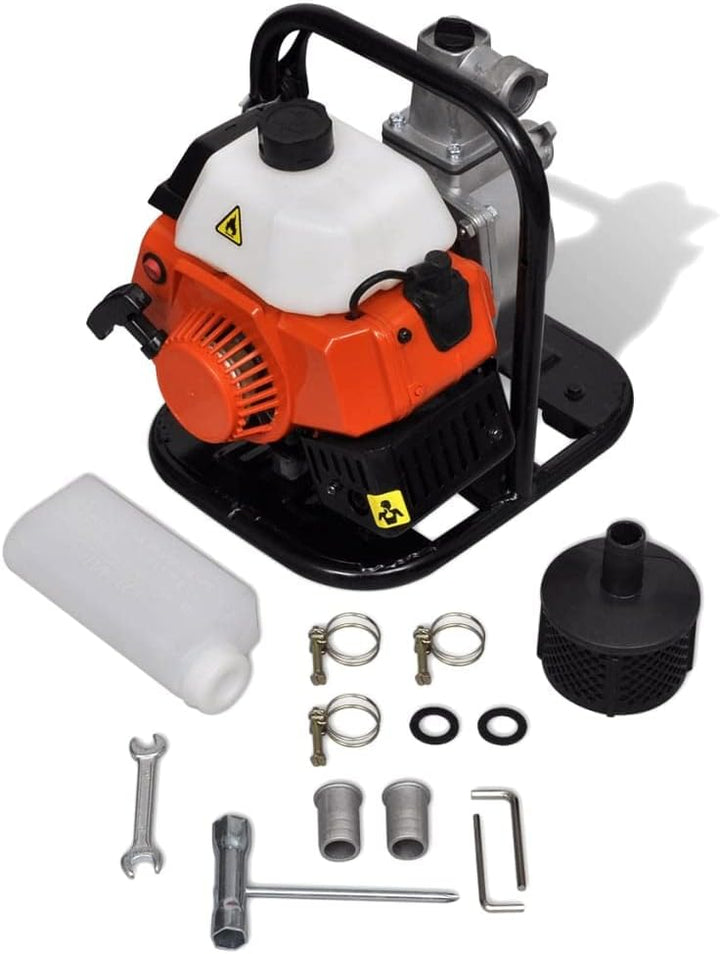vidaXL Benzin Wasserpumpe Pumpe mit Reversierstarter 25mm Schlauchdurchmesser Schmutzwasserpumpe 40,