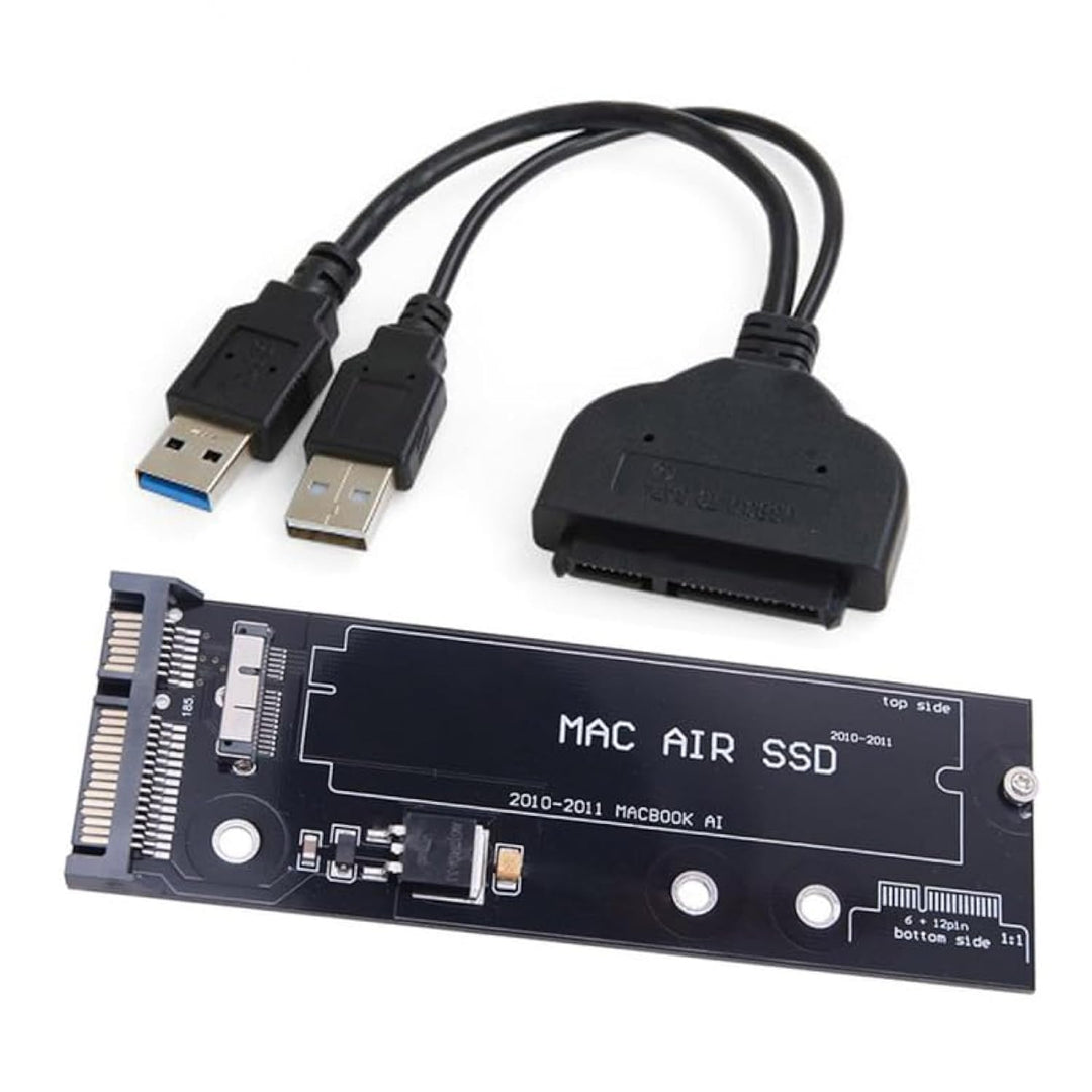 CY USB 3.0 zu SATA 22Pin & 12+6Pin SSD PCB Disk Drive Kabel Adapter kompatibel mit 2010 2011 MAC Air
