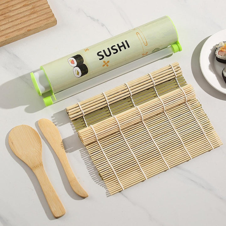 Sushi Maker Lebensmittelecht Mit Oberer Sossenbox Küchenhelfer | Japanisches Sushi-Rollset und Reism