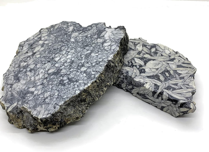 CharpauS Pinolit Platte - Eisblumen-Magnesit Rohsteine - 1 kg