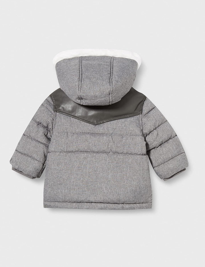 Chicco Baby-Jungen Jacke mit Abnehmbarer Kapuze Steppjacke 3 Monate Grau, 3 Monate Grau