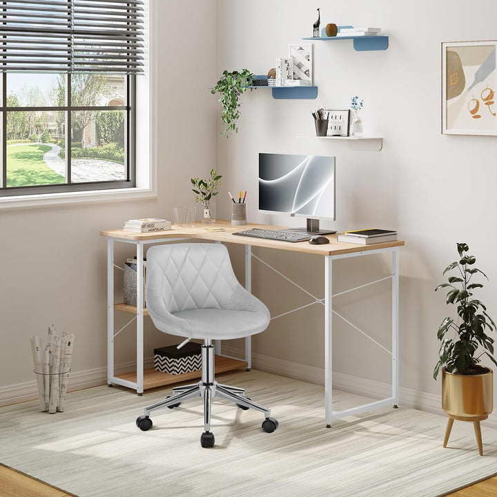 EUGAD 1x Bürohocker Rollhocker Arbeitshocker Kosmetikhocker Schreibtischstuhl Drehhocker Rollstuhl B