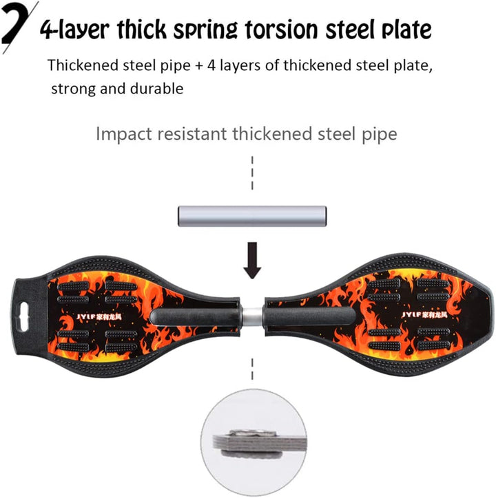 Waveboard Kinder Street Surfen Caster Torsion Skateboard Double Decks Casterboards für Wave/Surf Wav