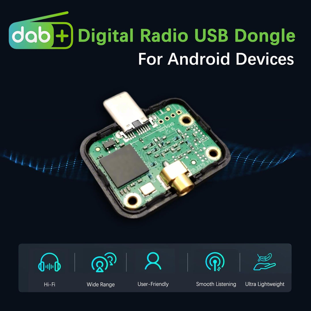 DAB+ Tragbarer Radio Adapter USB,Mobiler Digitaler Radio Tuner Rundfunkempfänger Stick Für Android T