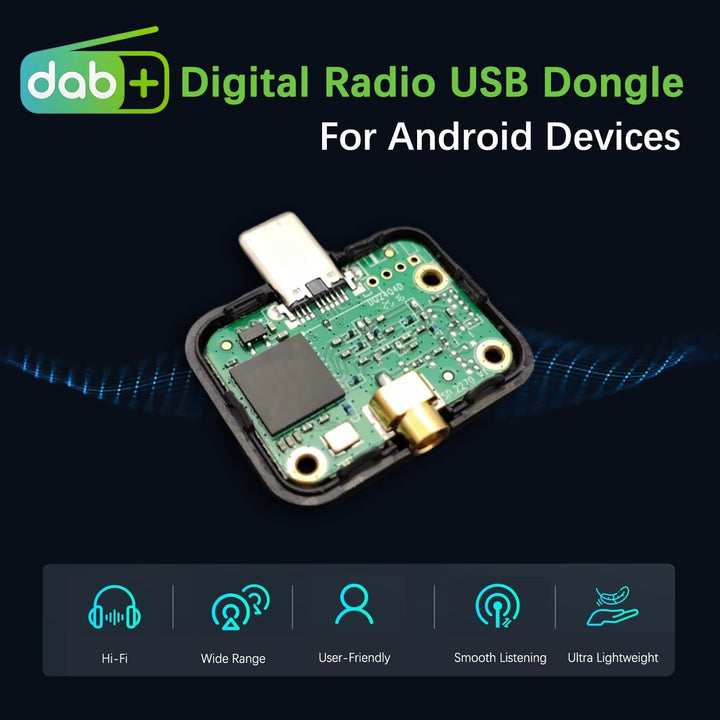 DAB+ Tragbarer Radio Adapter USB,Mobiler Digitaler Radio Tuner Rundfunkempfänger Stick Für Android T