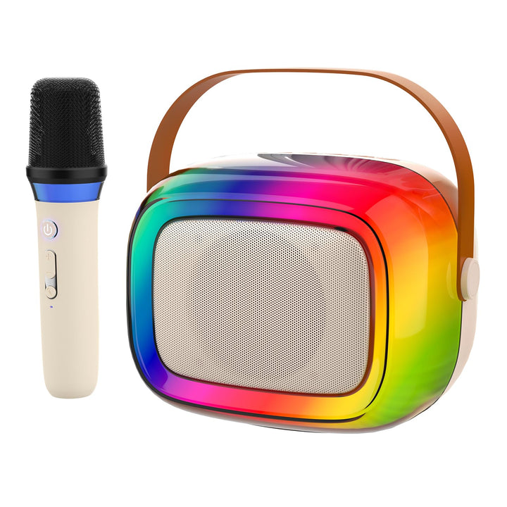 GUYUCOM Karaoke Machine mit 1 Kabellose Mini Mikrofon für Kinder und Erwachsene, Tragbaren Bluetooth