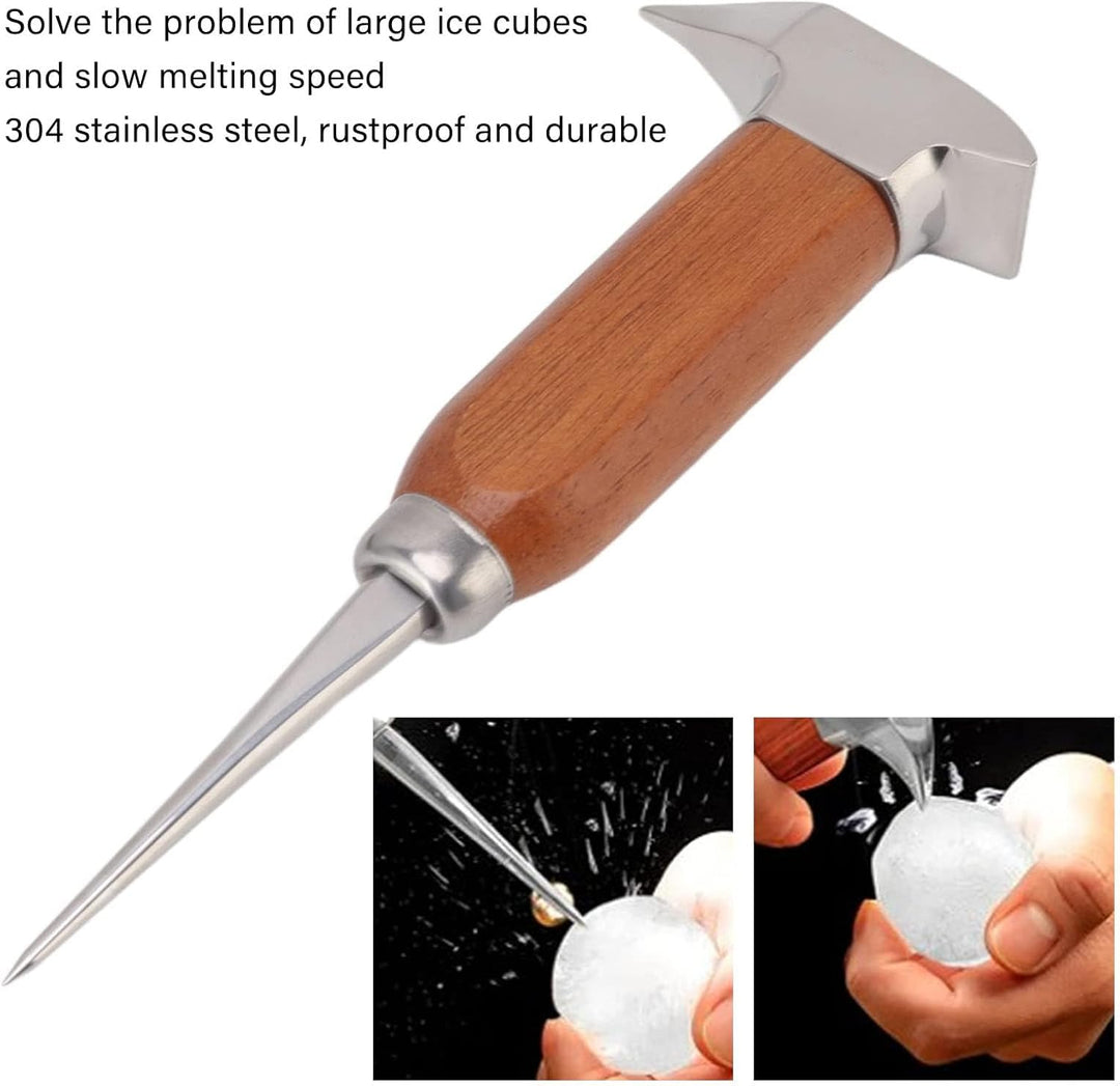 Eispickel Edelstahl Eismeissel EIS Ahle Eishacker Eisentfernung mit Holzgriff Pick-Tool für Home Res