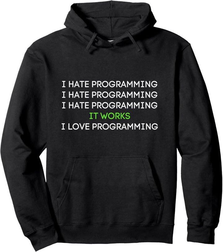 I hate Programming Coding Programmer Developer Geek Geschenk Pullover Hoodie