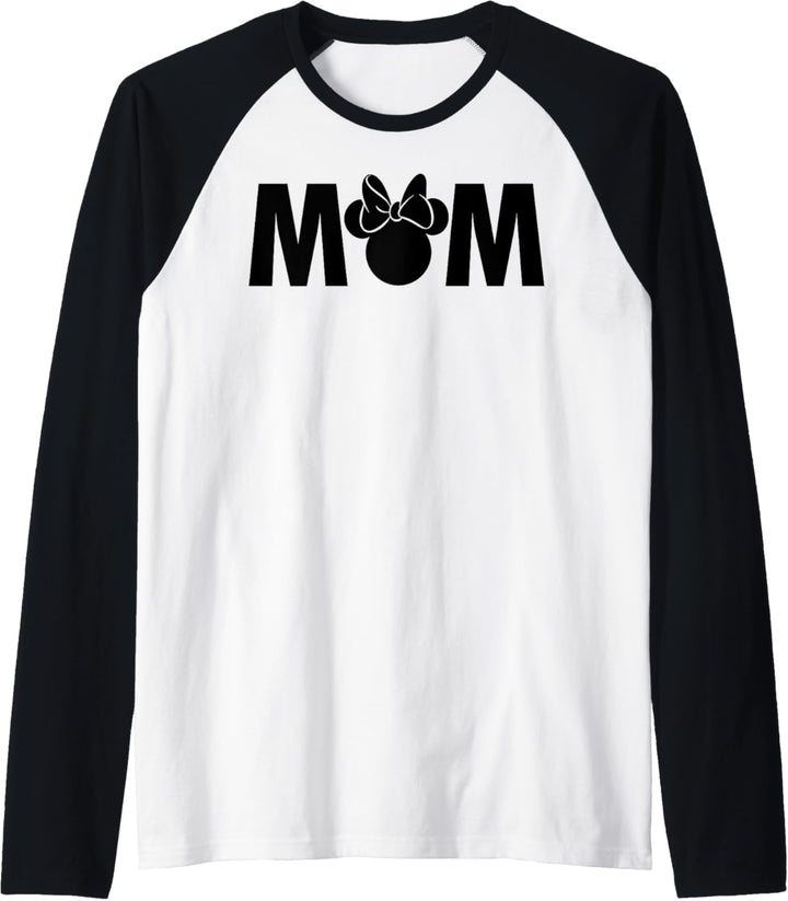 Disney Mickey And Friends Minnie Mom Text Raglan