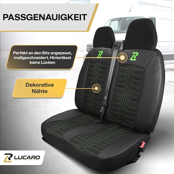 Sitzbezug für FIAT Ducato, Peugeot Boxer, Citroen Jumper, Opel Movano | LUCARO Vordersitzbezug Set 1