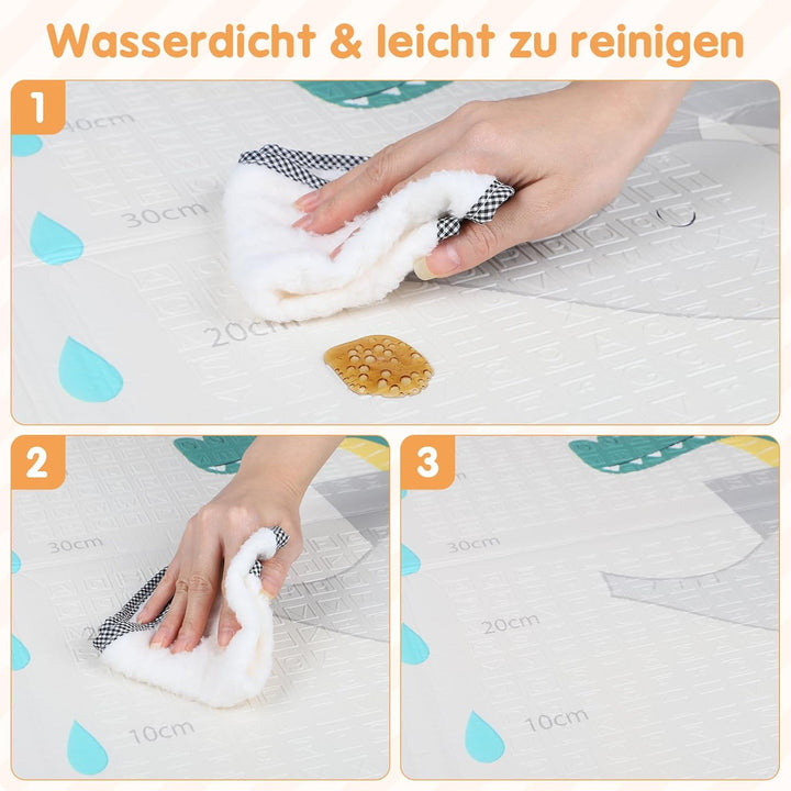Dripex Krabbelmatte Baby Faltbar 150x180x1.5 CM Kinder Spielmatte Rutschfeste Krabbeldecke Wendbar G