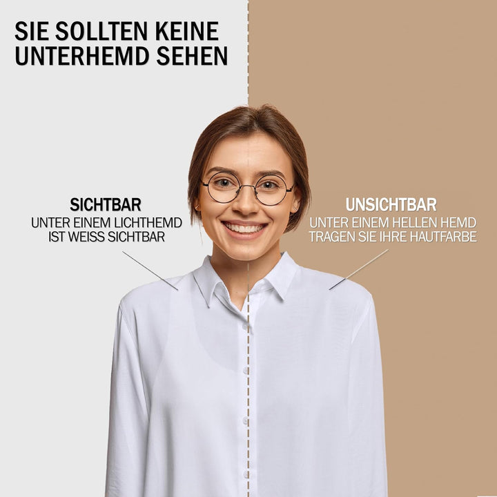 Fibershirts® Anti Schweiss Shirt - T-Shirt gegen Schweissflecken - Anti Schweiss Unterhemd - Mit Arm