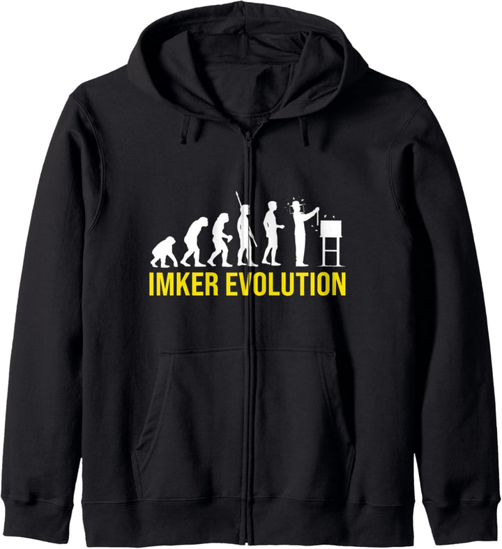 Imker Lustig Imker Evolution Kapuzenjacke