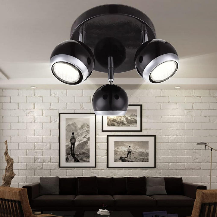 9 Watt LED Decken Lampe Leuchte Chrom Retro Design Metall Kugel Globo 57884-3