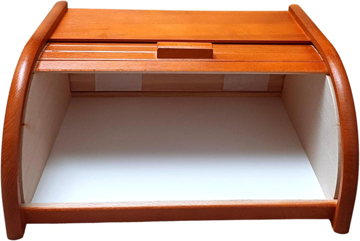 Brot-Box aus Holz, aufrollbar oder herunterklappbar, verschiedene Versionen erhältlich, holz, Orange