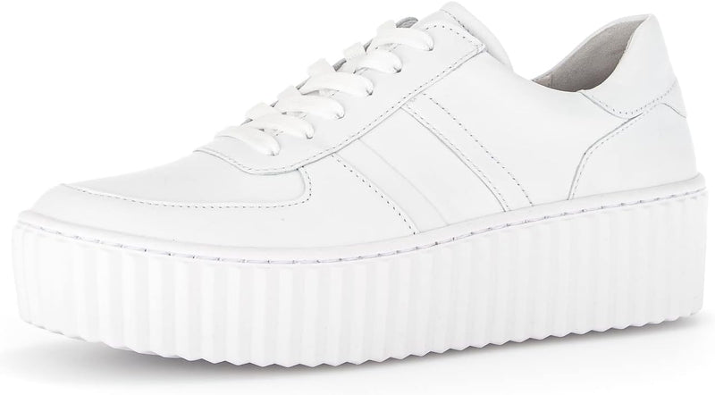 Gabor Damen Low-Top Sneaker, Frauen Halbschuhe,Wechselfussbett 39 EU Weiss, 39 EU Weiss