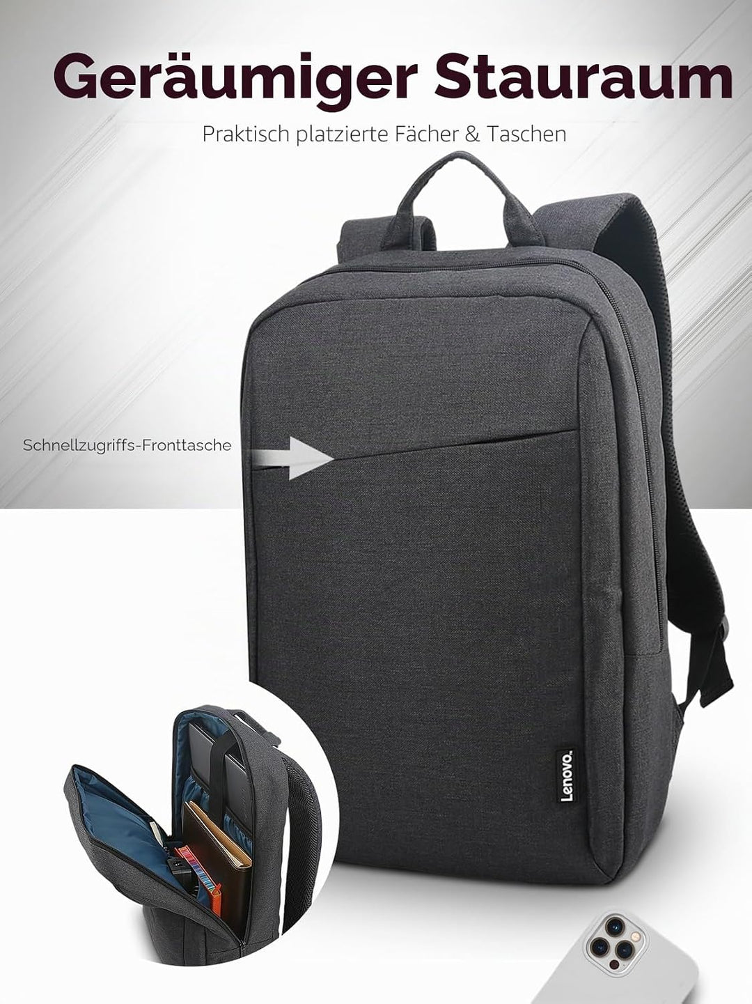 Lenovo [Tasche] 15,6 Zoll Casual Laptop Rucksack B210 (wasserabweisend), works with Chromebook (WWCB