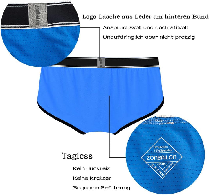YAHWULAI Sexy, atmungsaktive und hautfreundliche HerrenBoxershorts M 1 Pack:blau, M 1 Pack:blau