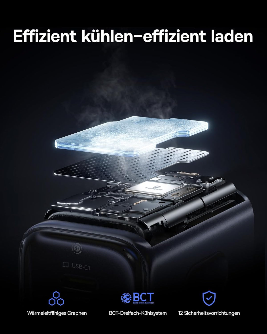 Baseus PicoGo II 45W USB C Ladegerät, 2-Port USB C Netzteil PD 3.0 PPS Schnellladegerät Kompatibel m