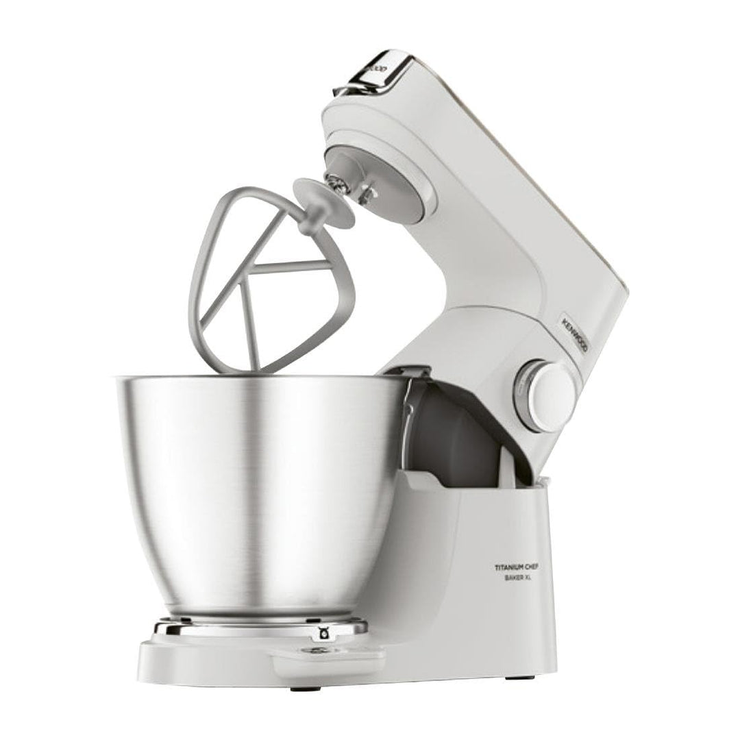 Kenwood Titanium Chef Baker XL KVL65.001WH Sbattitore con base 1200 W Argento, Bianco (Kenwood Titan
