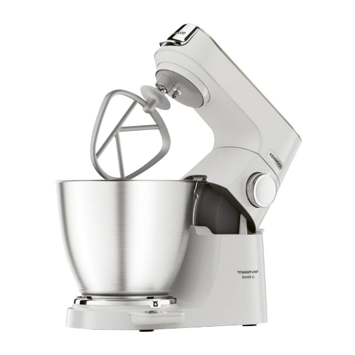 Kenwood Titanium Chef Baker XL KVL65.001WH Sbattitore con base 1200 W Argento, Bianco (Kenwood Titan