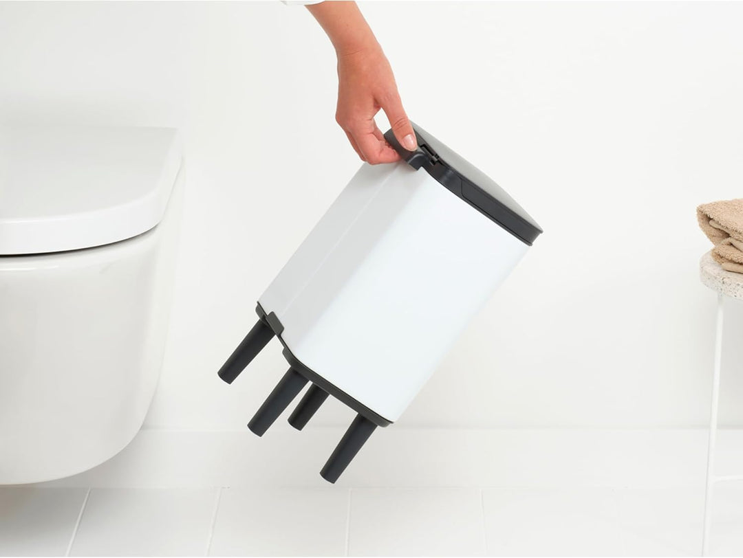 Brabantia - Mülleimer Bo Hi 4L mit Soft-Close-Deckel, herausnehmbarem Inneneimer und Transportgriff