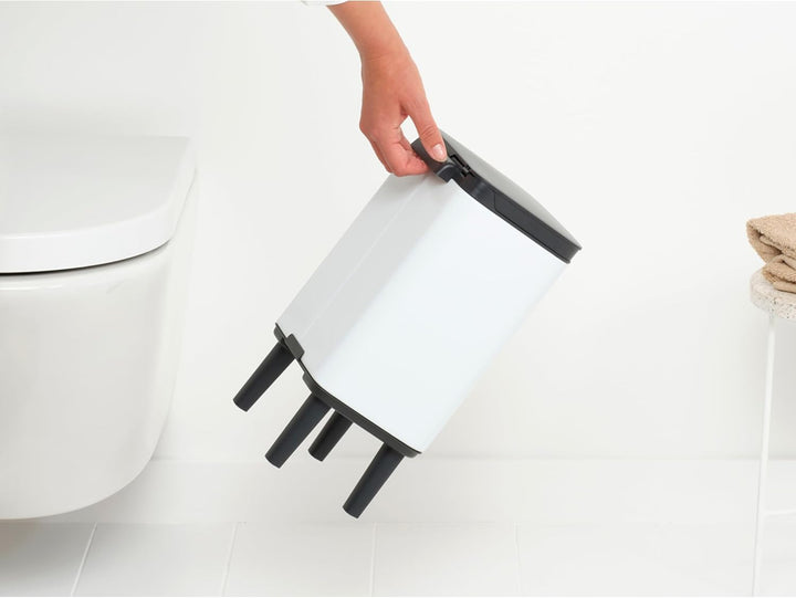 Brabantia - Mülleimer Bo Hi 4L mit Soft-Close-Deckel, herausnehmbarem Inneneimer und Transportgriff