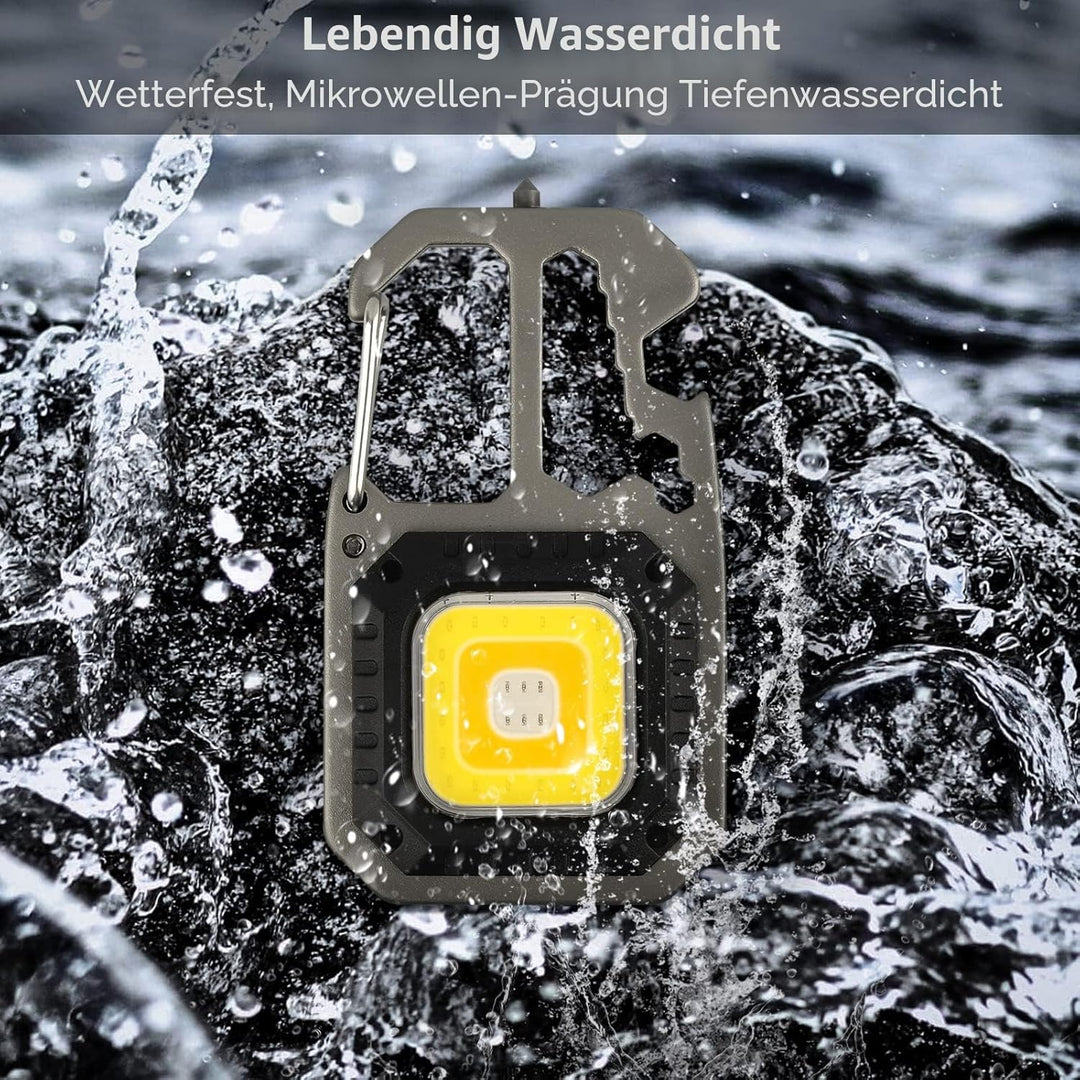 T-SUN Tragbare Mini LED Arbeitsleuchte Schlüsselanhänger Taschenlampe 7 Modi 800 Lumen Wiederaufladb