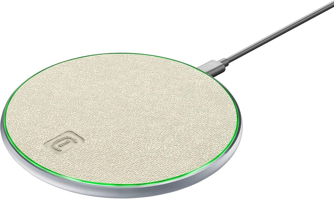 Cellularline | Tweed Wireless Ladegerät 15W | Wireless Ladestation mit Ausgang bis zu 15W - USB-C-Ei