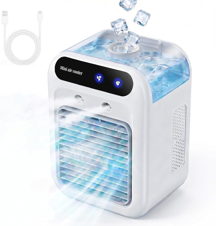 Mobile Klimaanlage, leise Tragbare Klimaanlage, 500ml-Luftkühler, 2 Geschwindigkeitsstufen, 2 Nebelm