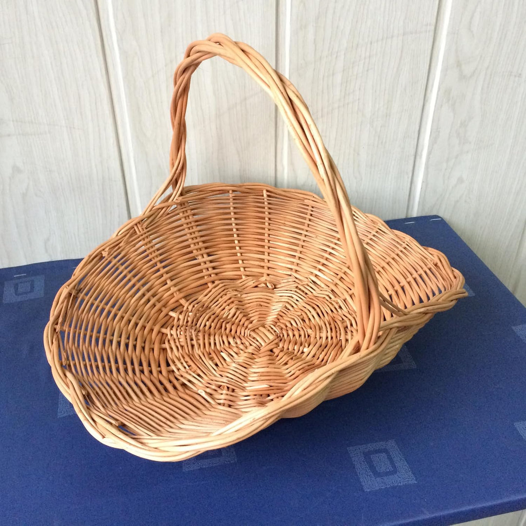 Geschenkkorb aus Weide, weidener Geschenkkorb, oval, naturfarbiger Weidenkorb, Geschenkkorb mit eine