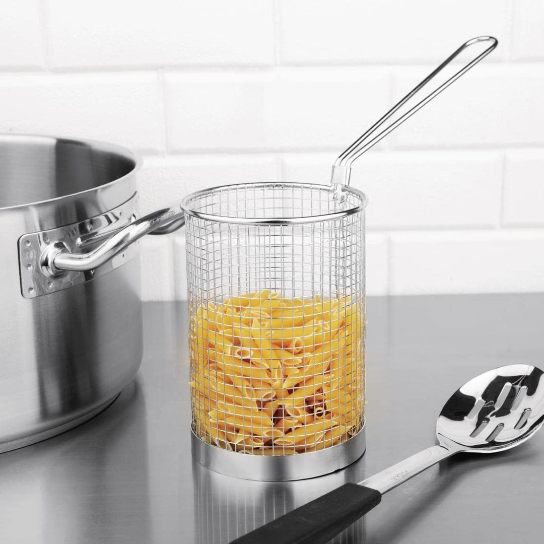 Vogue Spaghetti-Nudel-Kochkorb, 120 mm Durchmesser, Edelstahl, spülmaschinenfest, CS734 12cm Grösse,