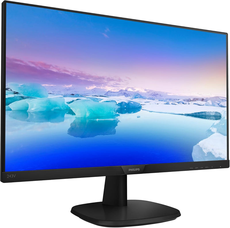 Philips 243V7QDSB - 24 Zoll FHD Monitor (1920x1080, 60 Hz, VGA, DVI, HDMI) schwarz ohne Lautsprecher