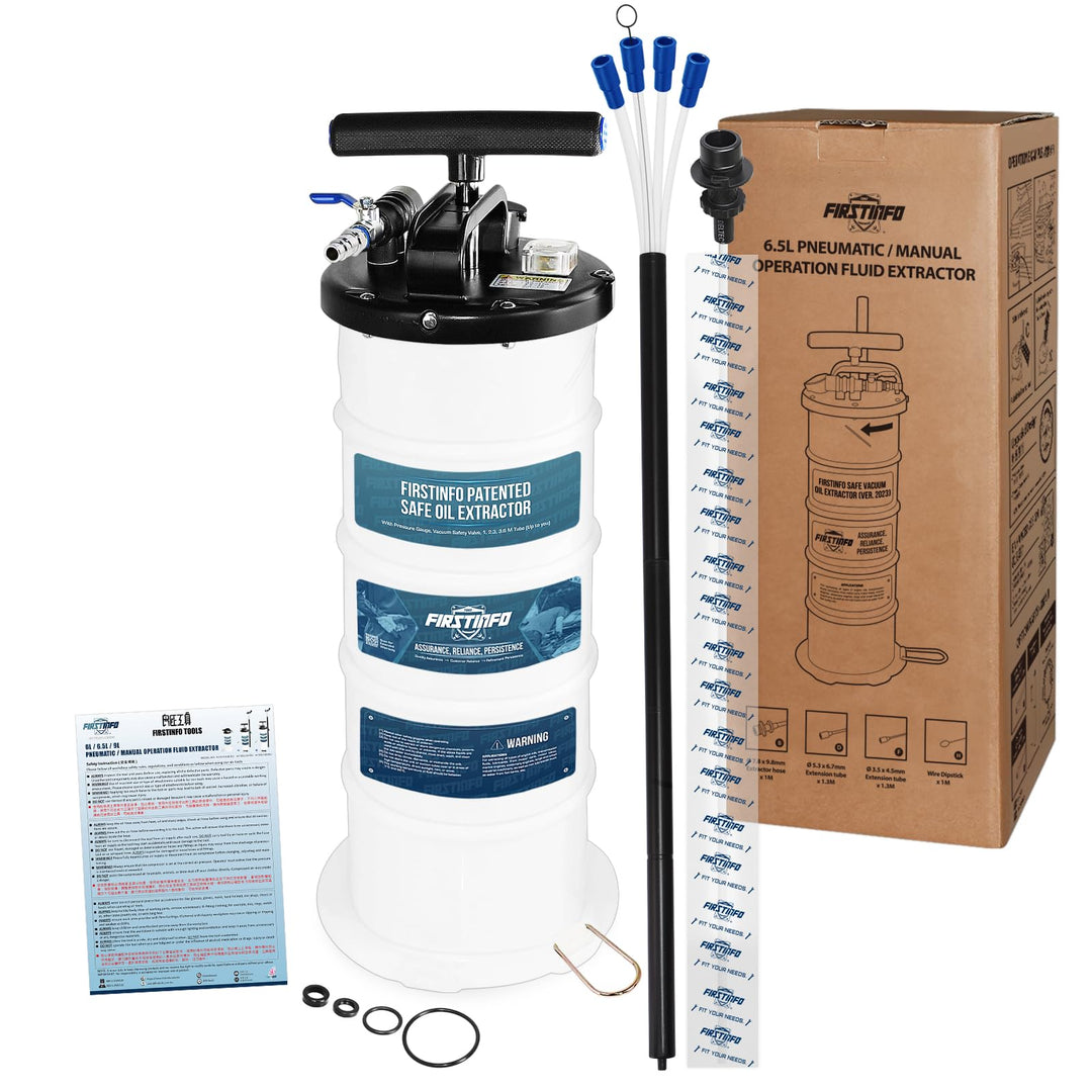 FIRSTINFO A1102EUY5 6,5L Manuelle und pneumatische | Ölpumpe Flüssigkeit Extraktor Pumpe | Ölansaugp