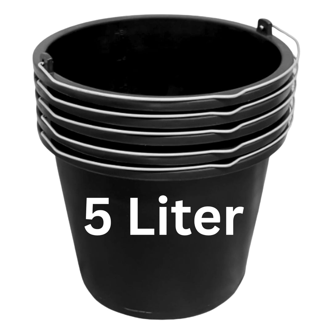ViD® 10 Stück Mörteleimer/Betoneimer 5 Liter | Ø24 x 19 cm | Putzeimer/Zementeimer/Baueimer 5 Liter