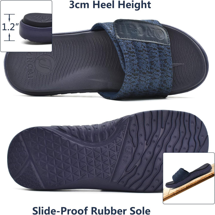 ONCAI Dusch Badelatschen Herren mit Klettverschluss Offener Zeh Sports Badesandalen Sommer Freizeit