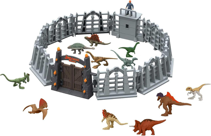 JURASSIC WORLD 30. Jubiläum Adventskalender - 24 Türchen mit Mini-Dinosauriern, Menschenfiguren und