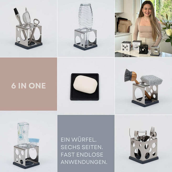 Sanni Shoo All-in-One Flaschenhalter - platzsparendes Abtropfgestell für die meisten Flaschen mit Ab