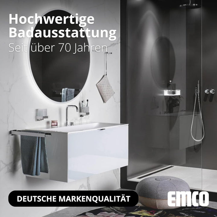 Emco SYSTEM2 Eckwandkorb zum Schrauben, Korb separat abnehmbar, hochwertige Duschablage aus Metall,