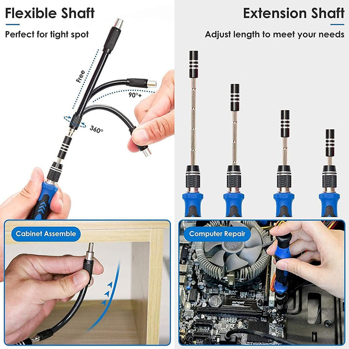 Schraubendreher Sets 142-Stück Elektronik Präzisionsschraubendreher mit 120 Bit Magnetic Repair Tool