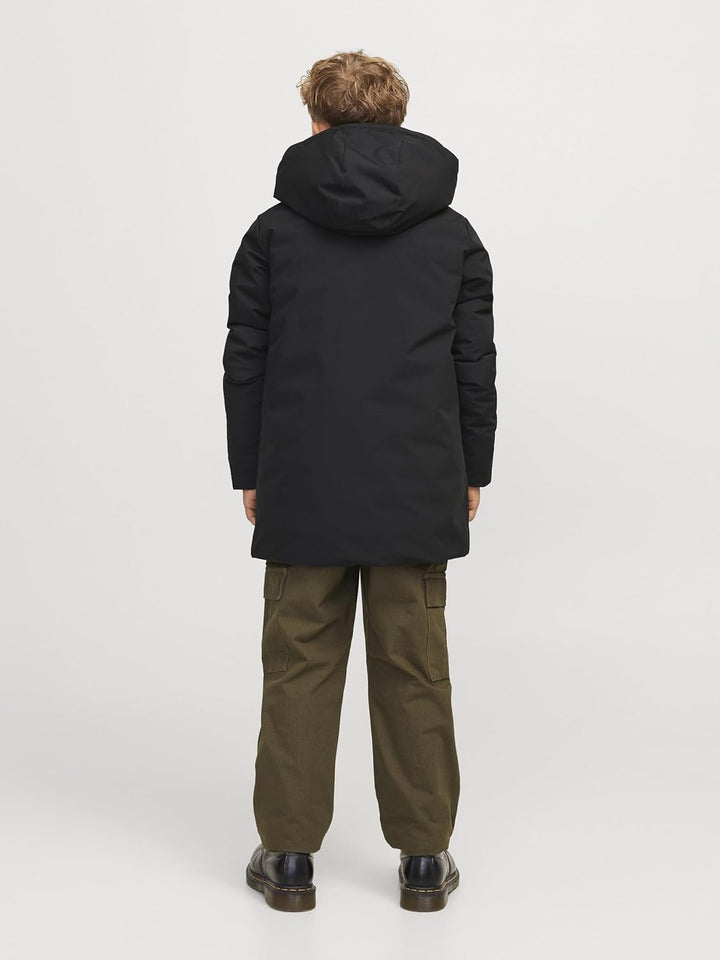 JACK & JONES Male Parka Parka 164 Schwarz, 164 Schwarz