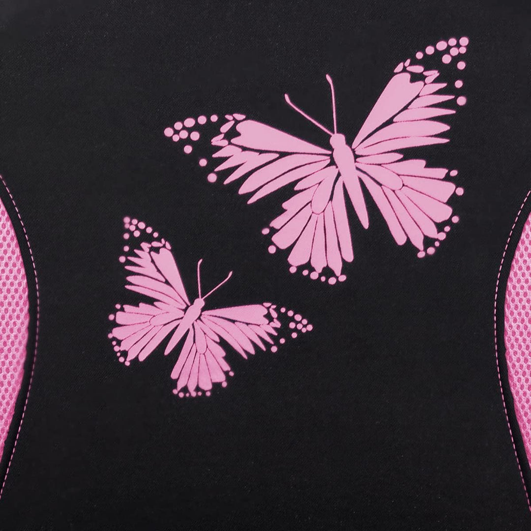 Flying Banner Atmungsaktive Mesh Auto Sitzbezüge, Bunte Schmetterling Offsetdruck Muster, Airbag Kom