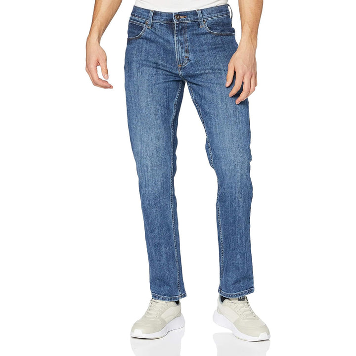 Wrangler Herren Jeans Straight - Mid Waist - Regular Fit - Blau Schwarz W30-W44 30W / 30L Mid Stone,