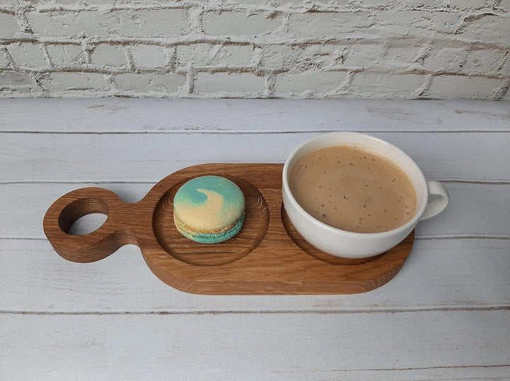 B4K® Brotzeitbrett aus Eichenholz | Geölt | Tranchierbrett | Frühstücksbrett | Untersetzer | Servier