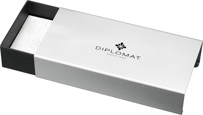 DIPLOMAT - Kugelschreiber Esteem Matt Chrom easyFlow - Schick und elegant - 5-Jahre-Garantie - Matt