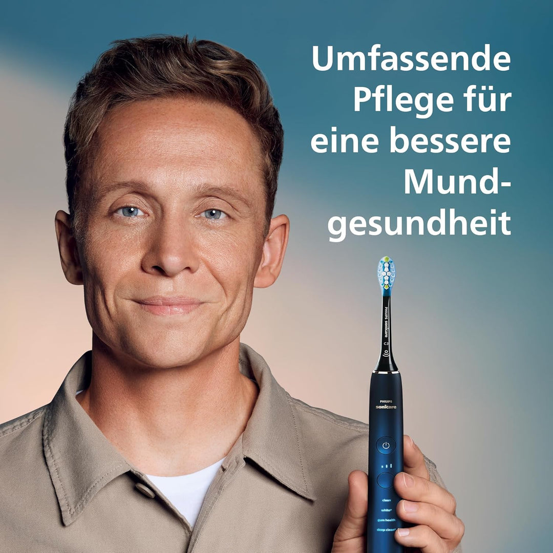 Philips Sonicare DiamondClean elektrische Zahnbürste der 9000er Serie – Schallzahnbürste, sauberere