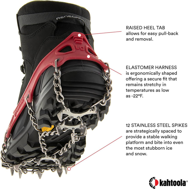 Kahtoola Microspikes Footwear Traction – 2015/16 Rot M, Rot M