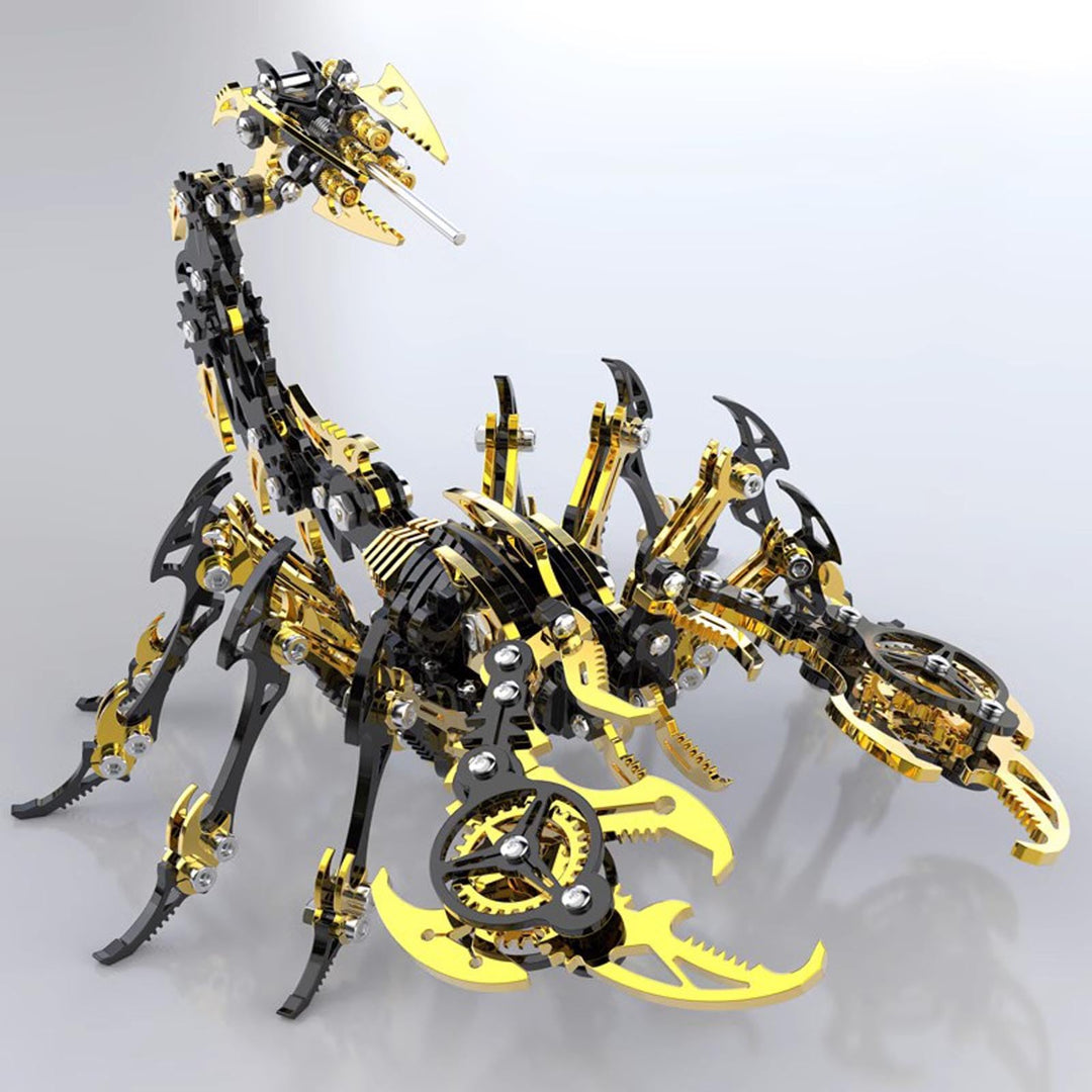 Bunte 3D Metall Puzzle Skorpion für Erwachsene, DIY 3D Metall Mechanisches Modell Erwachsener mit We