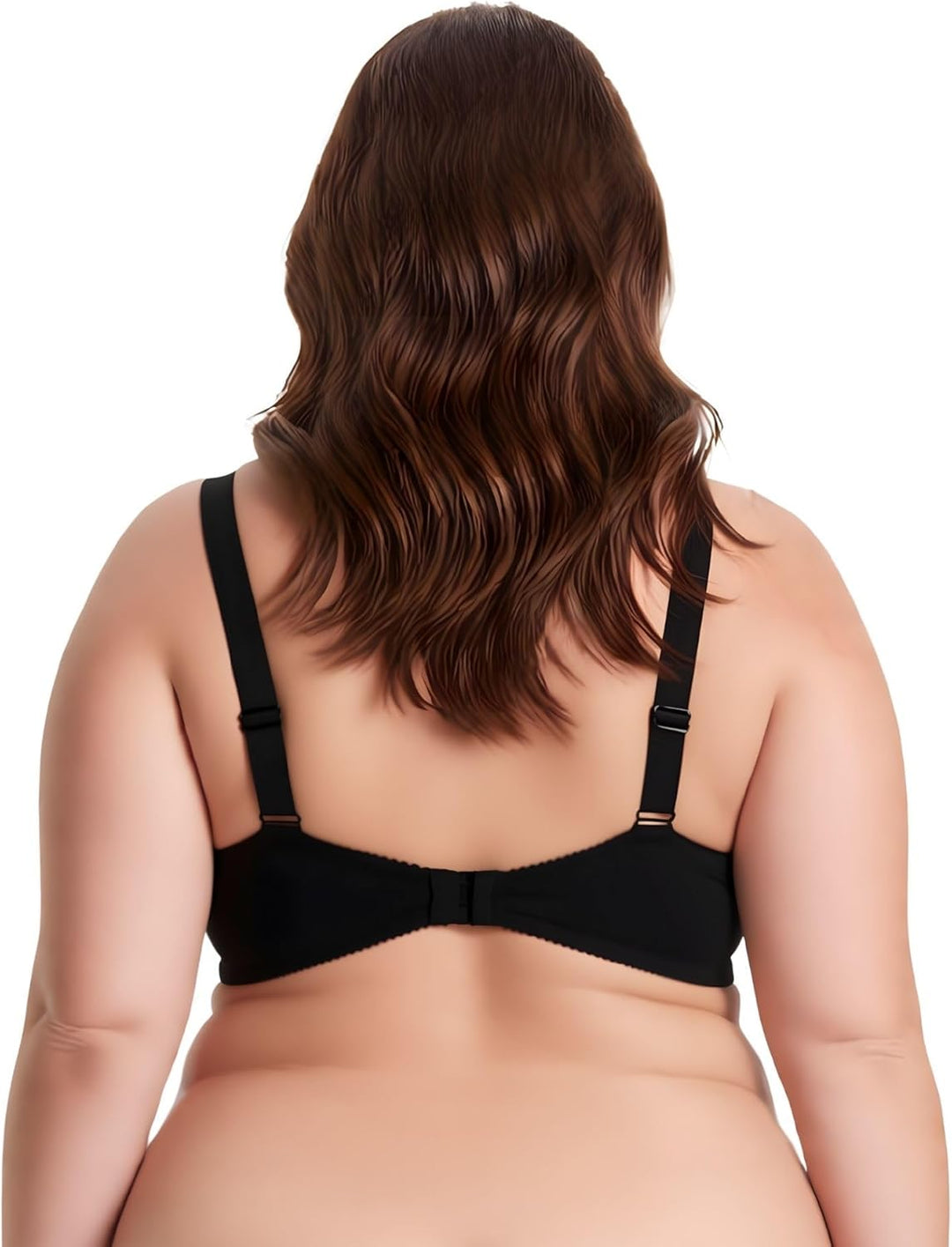 Curve Muse Damen Übergrösse Minimierer Ungefüttert Bügel Vollständige Abdeckung BH 75D Schwarz, Rosa